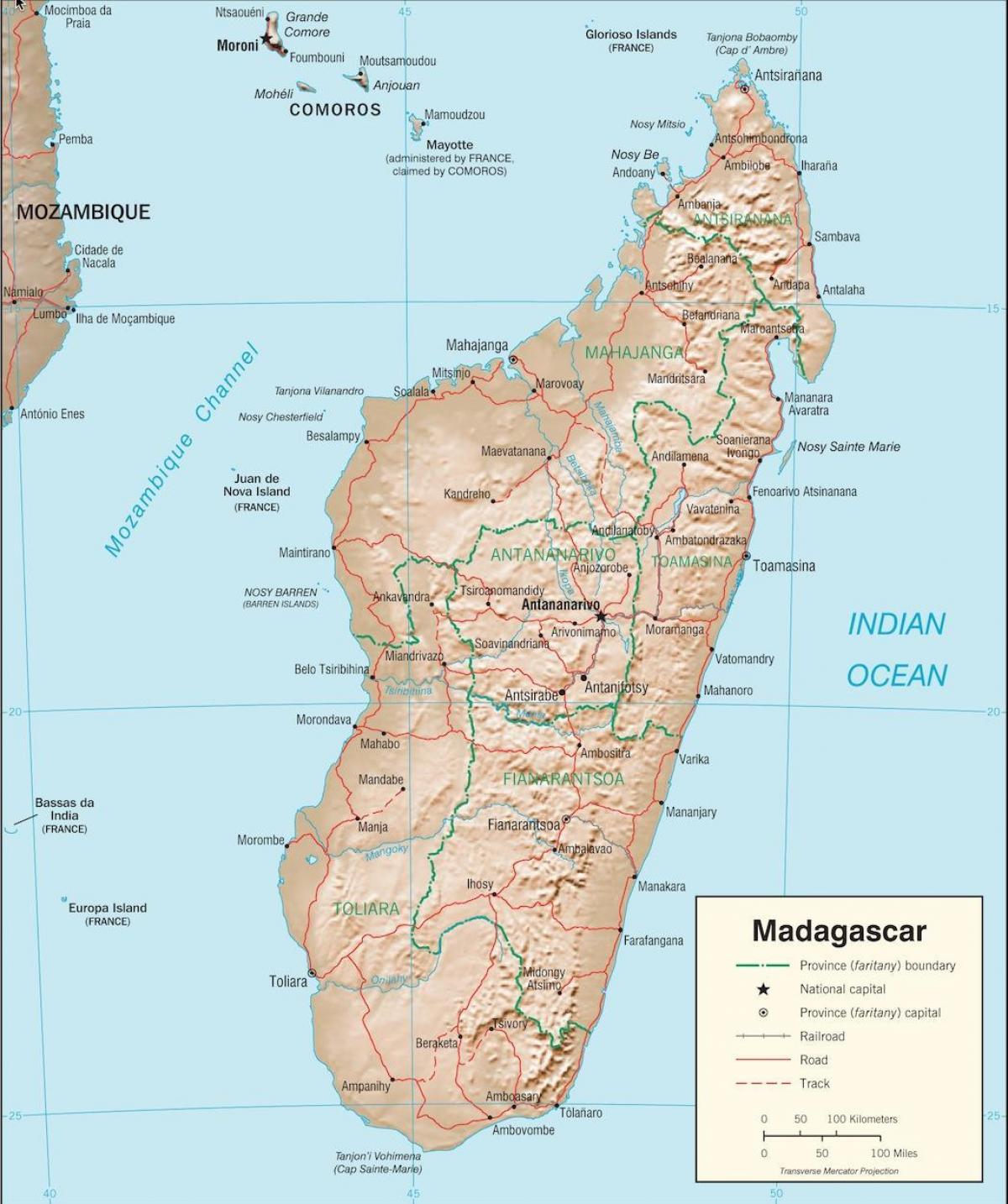 Madagascar, pays la carte