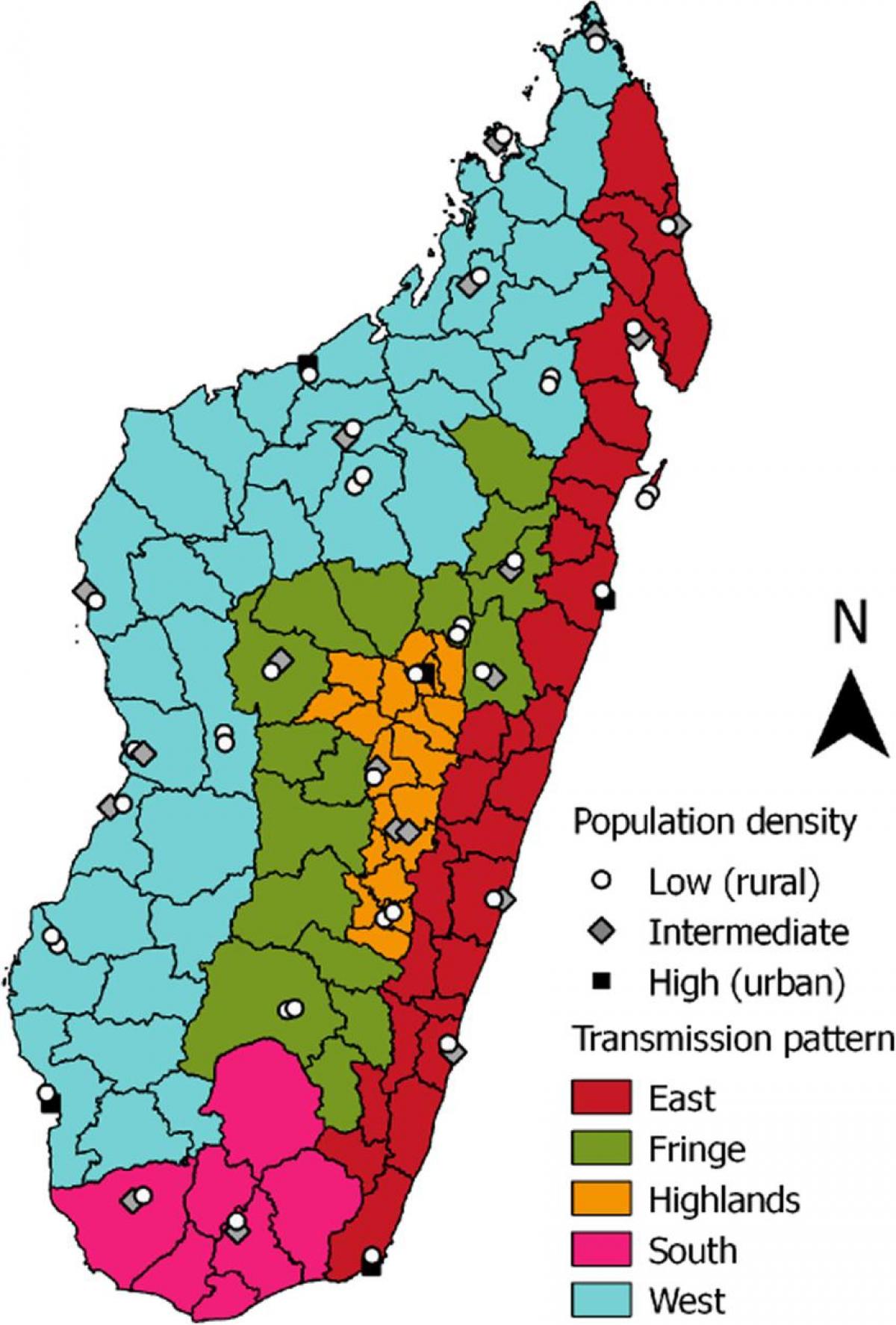 le paludisme à Madagascar carte