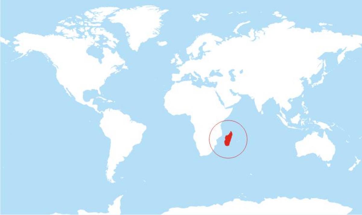 carte de Madagascar emplacement sur le monde