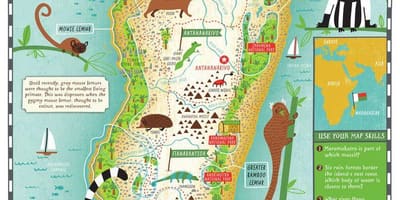 Carte de Madagascar carte pour les enfants