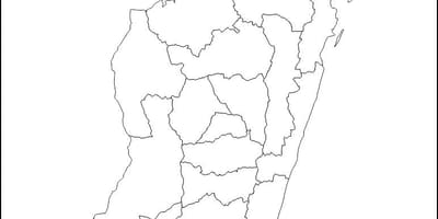 Madagascar carte de contour