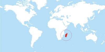 Carte de Madagascar emplacement sur le monde