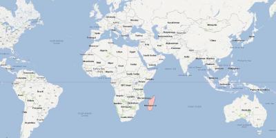 Carte du monde montrant Madagascar